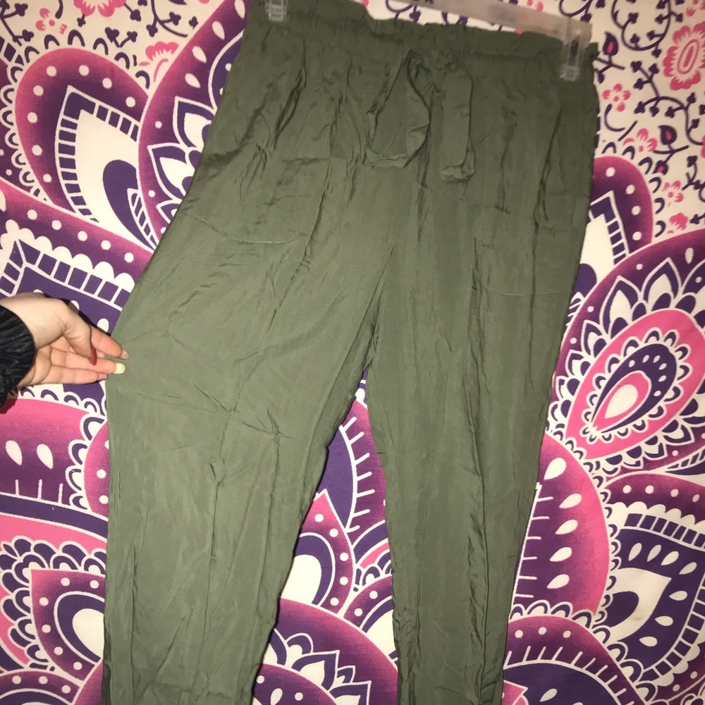 Shein Army Green fancy joggers